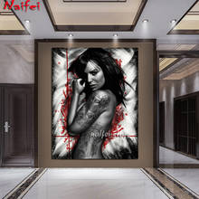 5d Diamond Painting portrait Diamond Embroidery Tattooed women Full Square Handmade Cross Stitch Kits Rhinestones Home Decor 2024 - buy cheap