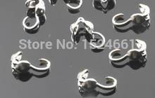 Silver Plated End Crimps Beads Ball Chain Connector Clasp bead caps toggle clasp brooch findings connector charms 2024 - buy cheap
