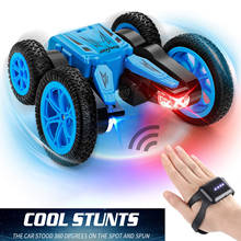 Coche acrobático teledirigido de 2,4 GHZ con Sensor de gestos, reloj 4WD Deformable, rotación de 360 grados, coches de carreras, juguetes, regalos para niños y adolescentes 2024 - compra barato