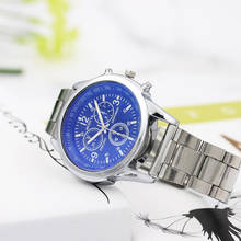 Мужские часы Топ бренд класса люкс Бизнес Спортивные часы из нержавеющей стали Кварцевые аналоговые часы три глаза наручные часы Relogio Masculino 2024 - купить недорого
