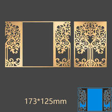 New two-way hollow tree frame Cutting Dies Stencil DIY Scrapbooking Photo Album Embossing Decorative Paper Card Craft 173*125mm 2024 - buy cheap
