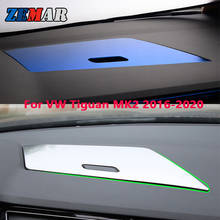 Stainless Steel Accessories For Volkswagen VW Tiguan MK2 2016 2017 2018 2019 2020 Dashboard Storage Box Frame Trim Stickers 2024 - buy cheap