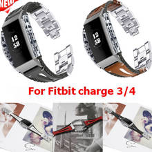 Сменные браслеты COMLYO для Fitbit Charge 4, ремешок из натуральной кожи для фитнес-браслета Fitbit Charge 3 2024 - купить недорого