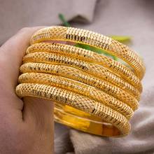 Pulseira e bracelete para mulheres da índia, 24k, 6 cores douradas, joias estilo dubai, oriente médio, capinação, presentes 2024 - compre barato