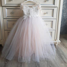 Элегантное официальное платье, одежда для девочек, Свадебная вечерняя одежда для девочек с цветами, Детские платья для девочек, праздвечерние чное длинное платье принцессы, 2-14 лет 2024 - купить недорого