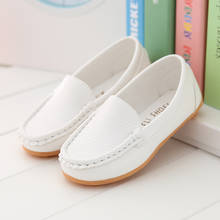 White Yellow Black Children Little Girl Boy Flats Leather Shoes For Girls School Slip-On Casual Sneakers Shoes New 2018 Autumn 2024 - buy cheap