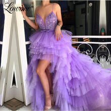 Vestido De Noche morado Alto y Bajo para baile, traje De Fiesta De Noche, boda, personalizado, 2020 2024 - compra barato