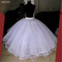 JIERUIZE hard Tulle Wedding Petticoats 3 layers hoopless Ball Gown Underskirt Crinoline Wedding Accessories 2024 - buy cheap