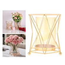 Candelabros votivos geométricos, candelabro para mesa de comedor de boda, centro de mesa 2024 - compra barato