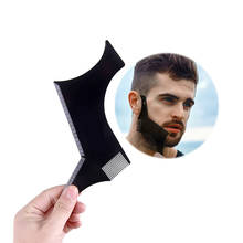 Homem barba pente barba modelar modelo de estilo pente estêncil para barba masculina guarnição pentes leve flexível para tudo-em-um ferramenta 2024 - compre barato