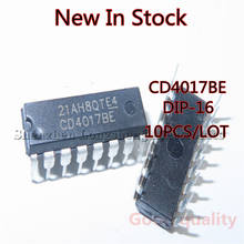 10PCS/LOT NEW CD4017 CD4017BE DIP-16 CMOS counter/distributor In Stock 2024 - buy cheap