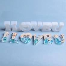 Molde de resina epoxi con 26 letras en inglés, herramientas de fabricación de joyas, letras decorativas creativas, alfabeto, fundición de silicona 2024 - compra barato