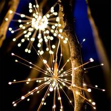 Luces solares de explosión de fuegos artificiales para decoración de jardín, guirnalda de luces LED para Festival de Navidad, lámparas solares para exteriores, bricolaje 2024 - compra barato