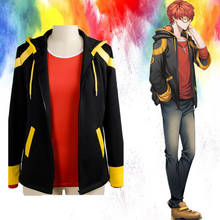 Sudadera con capucha y cremallera para hombre y mujer, traje fino de Anime para Cosplay, chaqueta y peluca, traje de juego de Halloween Mystic Messenger 007, 2019 2024 - compra barato