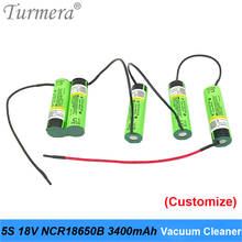Bateria turmera-18650 mah ncr18650b 18v 21v para aspirador de pó e chave de fenda, soldagem personalizada 2024 - compre barato