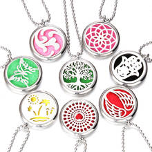 New Tree of Life Aromatherapy Necklace Stainless Steel Open Perfume Locket Essential Oils Diffuser Necklace Aroma Jewelry 2024 - buy cheap
