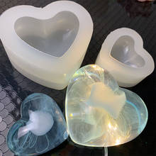 3D мыло в виде сердца для пресс-форм DIY ручной работы эпоксидной смолы украшения силиконовые формы для свечей плесень кулон гипсовой Штукатурки Сердце формы 2 размера 2024 - купить недорого