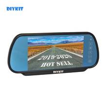 DIYKIT 7" TFT LCD Display Rear View Car Mirror Monitor HD Monitor 2 Video Input for Car CCD Camera Cam / DVD 2024 - buy cheap