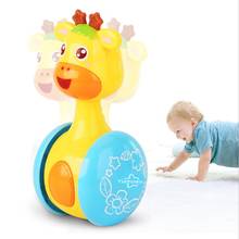 Cute Deer Sliding Tumbler Baby Toys 0 12 Months Baby Rattle Toy Infant Teether Toy Roly Poly Develop Educational Toys For Babies 2024 - buy cheap