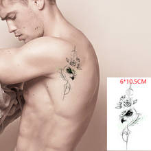 Waterproof Temporary Tattoo Sticker Owl Bird Rose Moon Flower Body Art Flash Tattoo Fake Tattoo for Women Men 2024 - buy cheap
