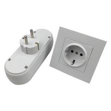 Soquete portátil 16a 250v, tomada da ue, 1 a 3 soquetes, adaptador, retardador de chamas, abs, acessórios de melhoria da casa 2024 - compre barato