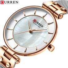 CURREN-reloj de cuarzo Simple creativo para mujer, relojes de malla de acero, nuevo reloj de pulsera para mujer, relojes femeninos 9056 2024 - compra barato