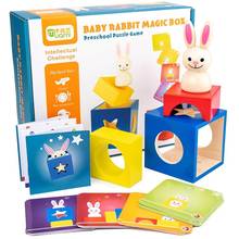 wooden rabbit baby intelligence magic box baby's interaction early teaching games intelligence toy Early education smart puzzle 2024 - buy cheap