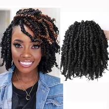 Passion Twist-extensiones de cabello sintético con trenzas bohemias cortas, cabello de ganchillo, 10 pulgadas 2024 - compra barato