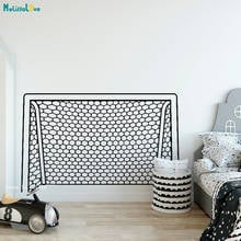 Soccer Goal Wall Sticker Football Net Decals Vinyl Decals Sports Playroom Kids Boys And Teen Removable Murals YT4959 2024 - buy cheap