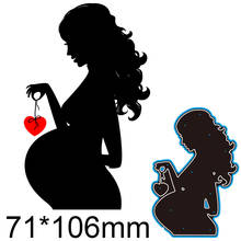 New Metal Cutting Dies Scrapbooking Pregnant Woman DIY Album Paper Craft Embossing Stencil Decoration 71*106mm 2024 - buy cheap