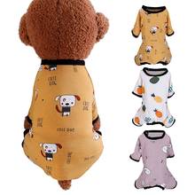 Милый комбинезон с принтом для собаки чихуахуа, одежда для собак, Хлопковая пижама, пальто для домашних животных 2024 - купить недорого