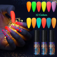 Gel de uñas luminoso que brilla en la oscuridad, fluorescente, neón, UV, LED, semipermanente, barniz para Nail Art 2024 - compra barato