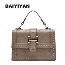 New Women Croco PU Leather Hasp Rivet Shoulder Bag Messenger Bag Briefcase Package Ladies Envelope Bag Crossbody Bag 2024 - buy cheap