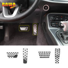 BAWA Aluminum alloy Car Accessory Brake Foot Rest Pedal Brake Pedal Cover Accessories for Dodge Challenger Charger 2009+ 2024 - buy cheap