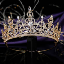 Tiaras e coroa hadiyana, acessórios para festa de casamento, elegante, vintage, com zircônia, bc3679, corona princesa 2024 - compre barato