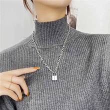 Fashion Chain Necklace For Women Punk Metal Lock Pendant Chains Choker Personality Lady Girl Jewelry Gifts Party Accessories 2024 - buy cheap