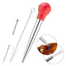 Turkey Meat Seasoning Pump Needle Injector Brush Kitchen Cooking Tool Sauce Injection Kitchen gadgets 2024 - buy cheap