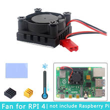 Raspberry Pi 4 Вентилятор охлаждения + Алюминиевый металлический радиатор процессор ram кулер для Raspberry Pi 4 Модель B 2022 - купить недорого