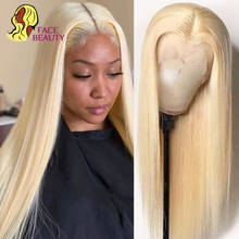 Blonde Lace Wig Human Hair 150 Density Peruvian 613 Straight Colored Human Hair Wigs Remy T Part Glueless 13x1 Lace Wigs 28 Inch 2024 - buy cheap