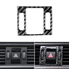 Estilo do carro real fibra de carbono centro controle painel luz advertência segurança quadro capa guarnição para audi a6 c7 2012 2013 2014 2015 2016 2024 - compre barato