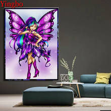 Full square Round drill 5d diamond painting Butterfly Fairy Diamond mosaic cross stitch diamond embroidery Arts And Crafts 2024 - buy cheap
