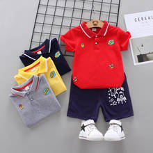 Conjunto de ropa de verano para niños, camiseta Polo Coreana de moda, 2 piezas, traje deportivo de ocio para bebés de 1, 2, 3 y 4 años 2024 - compra barato