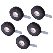 Cinta adhesiva impermeable para Hockey sobre hielo, cinta de agarre para palo de tela de 25mm x 22,5 m, color negro, 5 rollos 2024 - compra barato