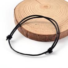 50 pçs ajustável couro do couro cabo preto para pulseira colar diy que faz acessórios 2024 - compre barato