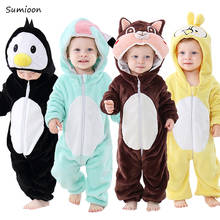 Winter Newborn Baby Clothes Inflant Rompers Overalls Cute Cartoon Animal Onsies Kigurumi Costumes For Boys Girls Kids Jumpsuit 2024 - buy cheap