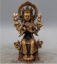 Ym 307 7 "descanso de bronze do budismo tibetano, estátua do buda maitreya bohisatva 2024 - compre barato
