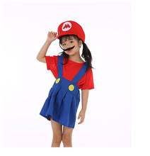 Костюм для косплея «Супер Марио» для взрослых и детей, танцевальный костюм для детей, новогодний подарок, Детские вечерние костюмы на Хэллоуин, костюм Луиджи 2024 - купить недорого
