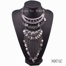 2021 New Arrival Design Fashion Brand Coin Necklace Vintage Alloy Ethnic Chain Chunky Statement Pendant Women Necklace Jewelry 2024 - buy cheap