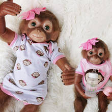 New 20inch 100% handmade reborn Monkey very soft silicone vinyl doll realistic Apes boneca Macaco Brinquedo 2024 - buy cheap