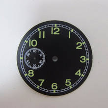 Esfera luminosa negra de 38,9mm, reloj con números de movimiento, compatible con Unitas ETA 6497 2024 - compra barato